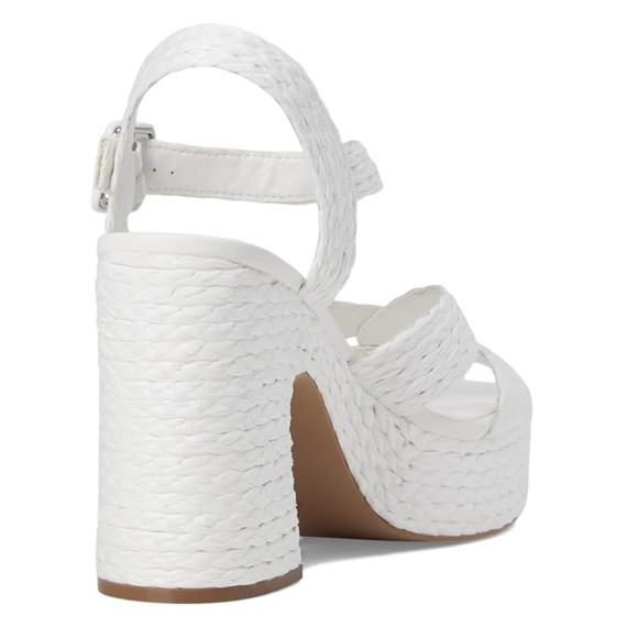 NEW Steve Madden Carisma Woven Rope Platform Sandals in White Sz. 9 - Picture 3 of 4